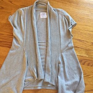 Justice Short Sleeve Gray Cardigan